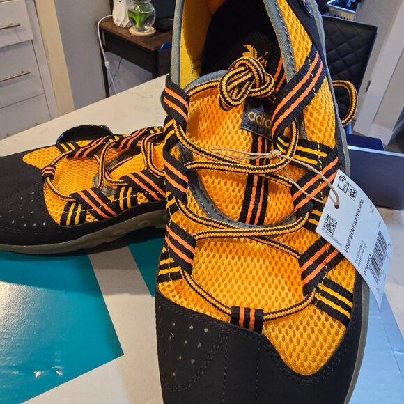 Adidas US 10.5 Men Water Moc Orange/Black Outdoors Adventure Mesh EQT IH8661 New - Picture 2 of 15